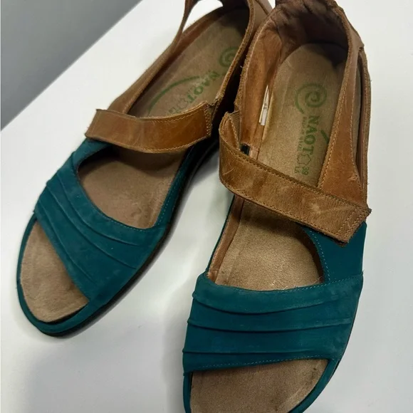 Naot Papaki Teal and Brown Women's Sandals - Picture 4 of 7